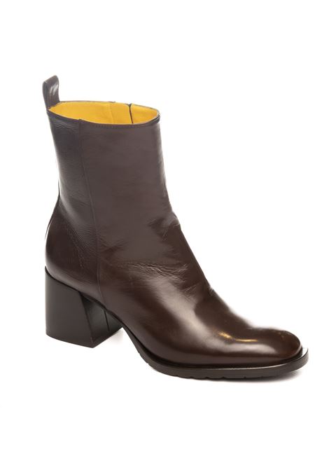 Dark brown leather ankle boot MARA BINI | T251SETA-CAFFÈ